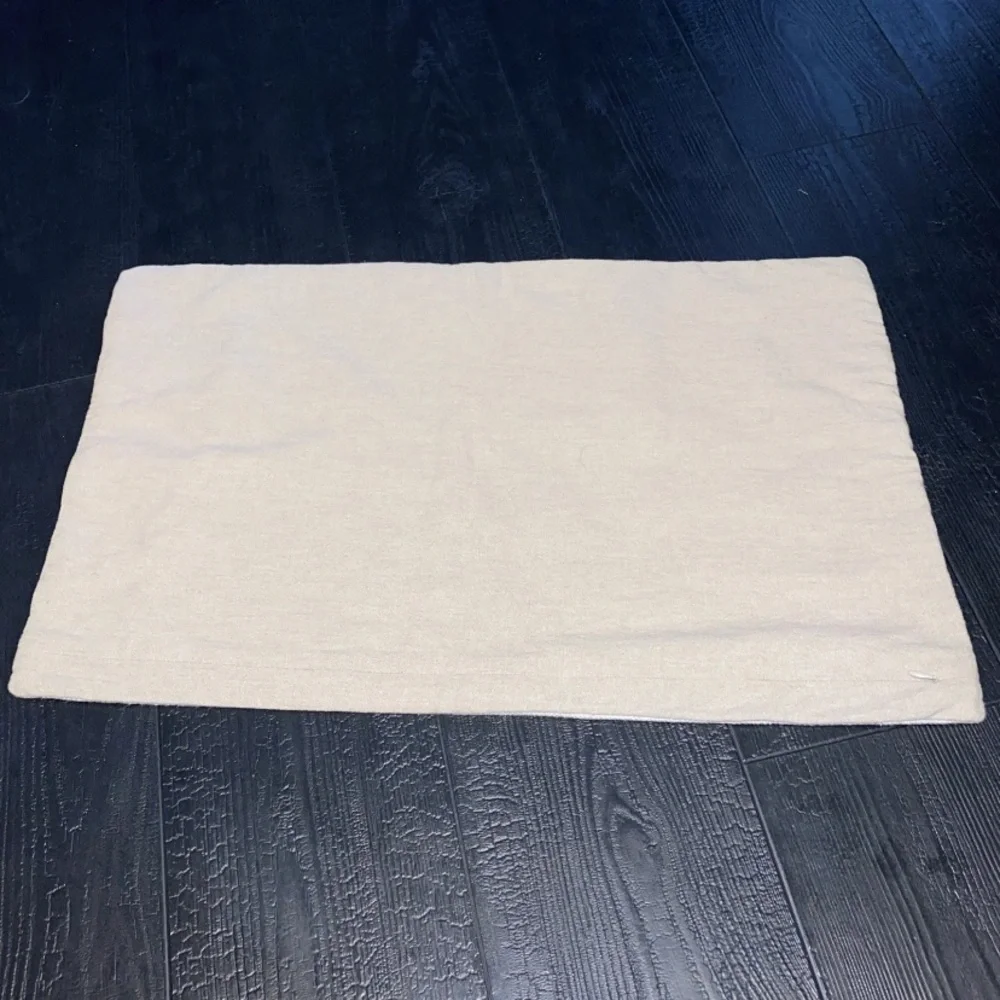 Pottery Barn 24x24‎ Pillow Cover Cotton Linen Beige Tan Cream Striped